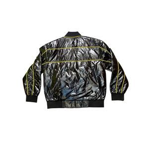 NWT Men's Sz L Black/Yellow Nylon Jacket by The Car Company